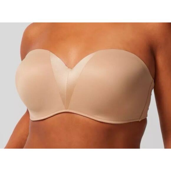 Soma 44 G Stunning Starlet Strapless Bra Soft Tan 44G Underwire Padded NWT - Picture 2 of 11